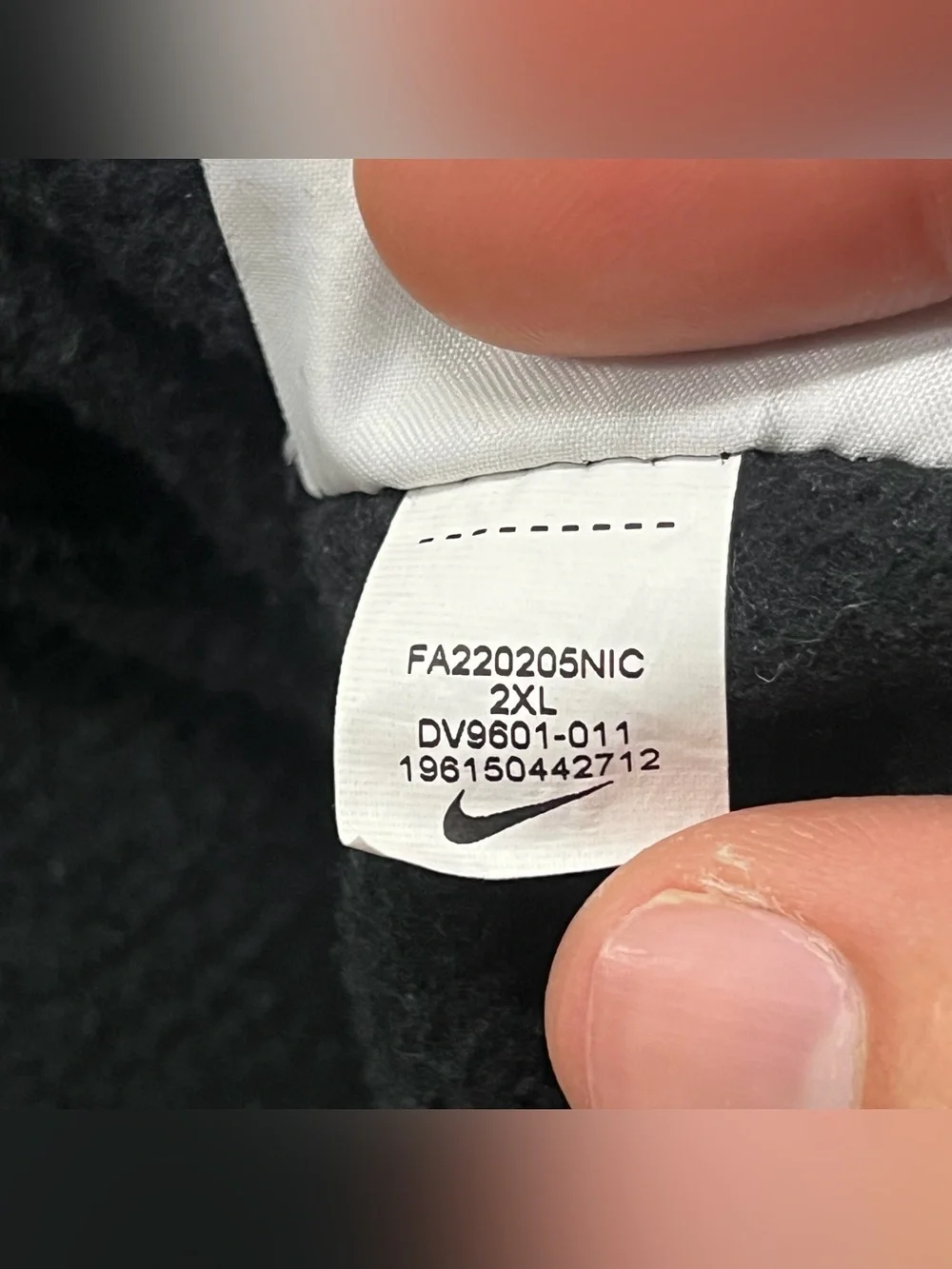 Nike Hoodie Mens Size XXL Black Graphic Y2K AOP Club Fleece Sweatshirt DV9601